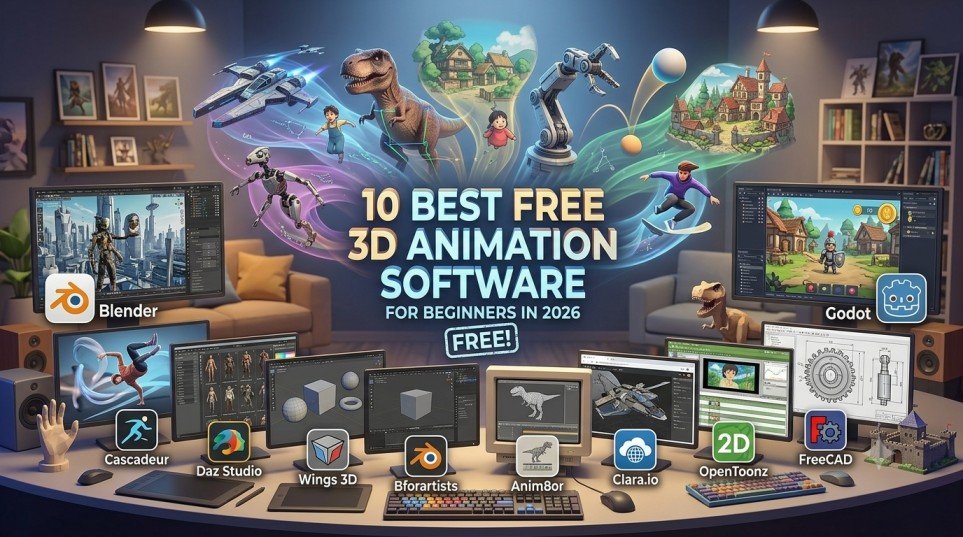 10 Best Free 3D Animation Software for Beginners in 2026